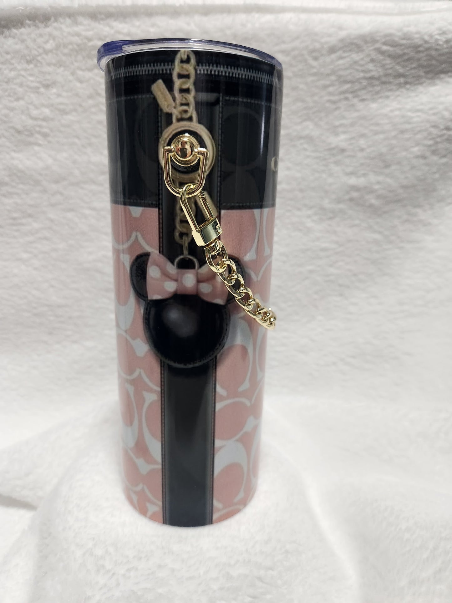 Minnie Mouse Designer Bag Unbranded 20 oz Tumbler with Chain