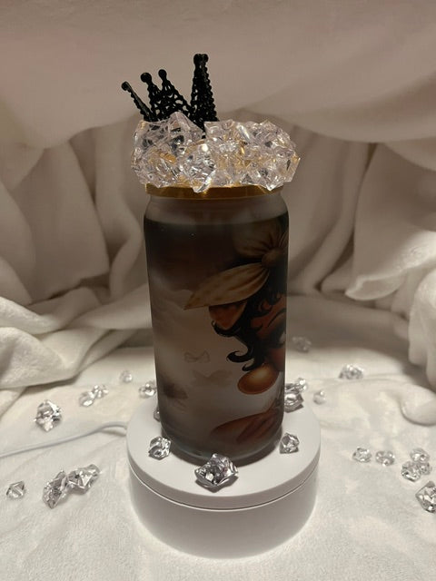 Be Still with Custom Lid 16 oz Frosted Tumbler