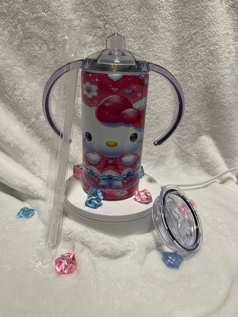 12 oz Kids' Sippy Cup Tumbler Hello Kitty Inspired