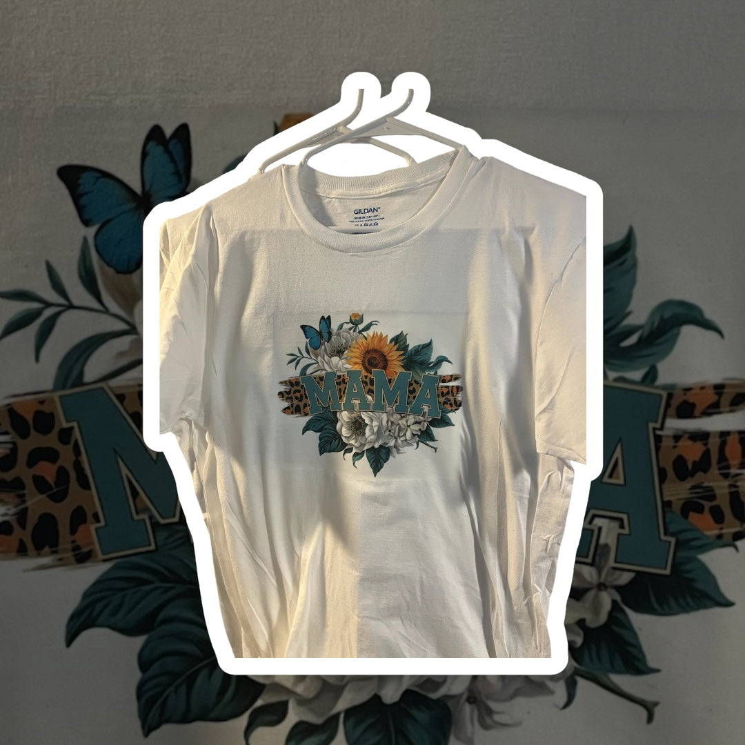 Mama with Flowers Custome T-Shirt