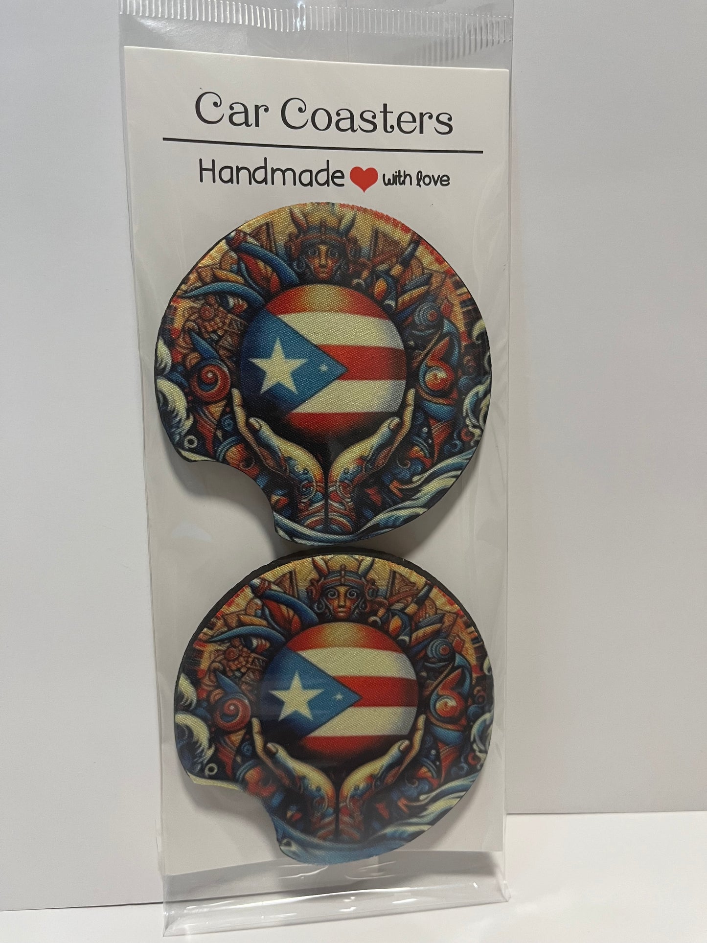 Puerto Rico Island Pride Car Coaster
