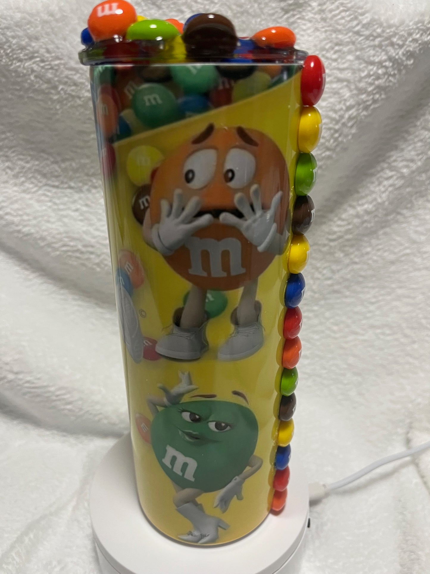 M&M Chocolate Candy 20 oz Tumbler Unbranded